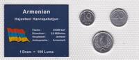Armenien 10 20 Luma 1 Dram Münzen Set original verschweißt -