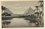 AK Kairo Pyramiden von Cheops u.Chephren mit Schiffsstempel Monte Rosa 1933 -