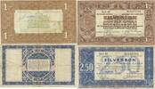 Niederland Zilverbon 1 und 2 1/2 Gulden -