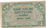 Deutschland 1/2 Mark Geldschein Banknote -