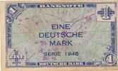 Deutschland 1 Mark Geldschein Banknote Bank Deutscher Länder 1948-1949 -