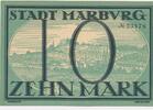 Deutschland Deutsches Reich 10 Mark Notgeldschein Notgeld Stadt Marburg Hessen -