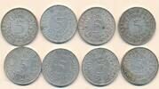Deutschland BRD 8x 5 Mark 8x Münzen Lot Silbermünzen DM Silber -