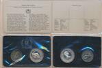 Tristan da Cunha 25. Jubiläum Elizabeth II. 2x 1 Crown 25 Pence 1x Silbermünze u 1 Kupfer-Nickel 2 teilig mit Zertifikat 925er Silber -
