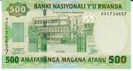Ruanda2004 500 Cinq Cents Francs Banknote Geldschein unc 10,00 EUR  plus 6,00 EUR verzending