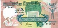 Seychellen 10 Rupees Banknote Geldschein -
