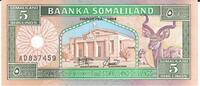 Somaliland 5 Shillings Banknote Geldschein -