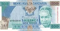 Tansania 100 Shilinigi Mia Moja Banknote Geldschein -