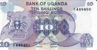 Uganda 10 Shilingi Kumi Banknote Geldschein -