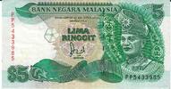 Malaysia 5 Ringgit Banknote Geldschein -