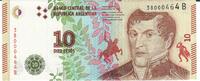 Argentinien 10 Pesos Banknote Geldschein -