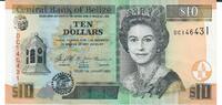 Belize 10 Dollars Banknote Geldschein -