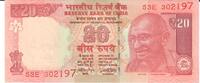 Indien 20 Rupees Banknote Geldschein -