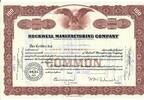 USA 100 Shares Rockwell Manufacturing Company 1946 -