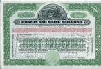 USA 5 Shares Boston and Maine Railroad 1941, Aktie Wertpapier -