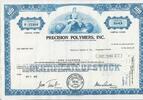 USA 100 Shares Precision Polymers, Inc. 1972, Aktie Wertpapier aEF