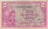 Deutschland 2 Deutsche Mark DM Geldschein Banknote Bank Deutscher Länder B Stempel für Berlin -