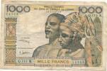 Westafrika Staaten 1000 Francs Geldschein Banknote Mille Francs K für Senegal -