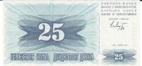 Bosnien-Herzegowina 25 Dinara Banknote Geldschein -