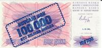 Bosnien-Herzegowina 100.000 Dinara Banknote Geldschein -