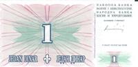 Bosnien-Herzegowina 1 Dinar Banknote Geldschein -