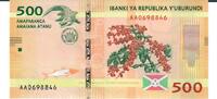 Burundi 500 Francs Banknote Geldschein -