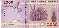 Burundi 2000 Francs Banknote Geldschein -