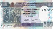 Burundi 500 Francs Banknote Geldschein -