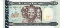 Eritrea 20 Nakfa Banknote Geldschein -