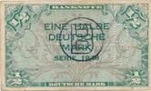 Deutschland 1/2 Mark Banknote, Deutsche Mark, B-Stempel + B-Perforation , Bank deutscher Länder -
