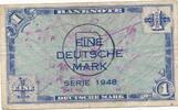 Deutschland 1 Mark Deutsche Mark, B-Stempel, Bank deutscher Länder, ohne Kenn-Best. und Serie -