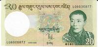 Bhutan 20 Ngultrum Banknote Geldschein -