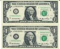 USA 1 Dollar Banknote Geldschein 2 Stück 1 Dollar (unc und unc-) Lot -