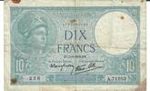 Frankreich 10 Francs Banknote Geldschein -