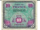 Frankreich 10 Francs Banknote Geldschein Allierte Militär Behörde -