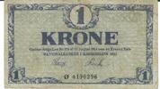 Dänemark 1 Krone Banknote Geldschein -