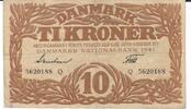 Dänemark 10 Kroner Banknote Geldschein -