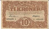 Dänemark 10 Kroner Banknote Geldschein -
