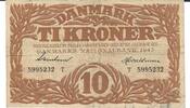 Dänemark 10 Kroner Banknote Geldschein -