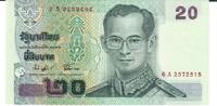 Thailand 20 Baht Banknote Geldschein -