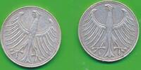 Deutschland 5 Mark DM 2 Silbermünzen -
