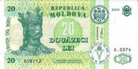 Moldavien 20 Lei Banknote Geldscheine -