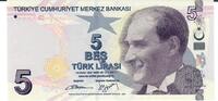 Türkei 5 Lira Banknote Geldscheine -