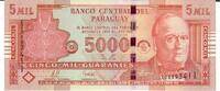 Paraguay 5000 Guaranies Banknote Geldscheine -