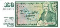 Island 100 Kronur Banknote Geldscheine -