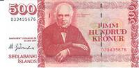 Island 500 Kronur Banknote Geldscheine -