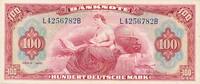 Deutschland 100 Mark Geldschein Banknote, Roter Hunderter, Bank deutscher Länder -