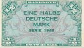 Deutschland 1/2 Deutsche Bank Banknote, Bank Deutscher Länder -