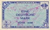 Deutschland 1 Deutsche Mark Banknote, Bank Deutscher Länder, ohne Kenn-Best. und Serie -