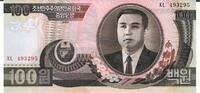 Nordkorea 100 Won Banknote Geldscheine -